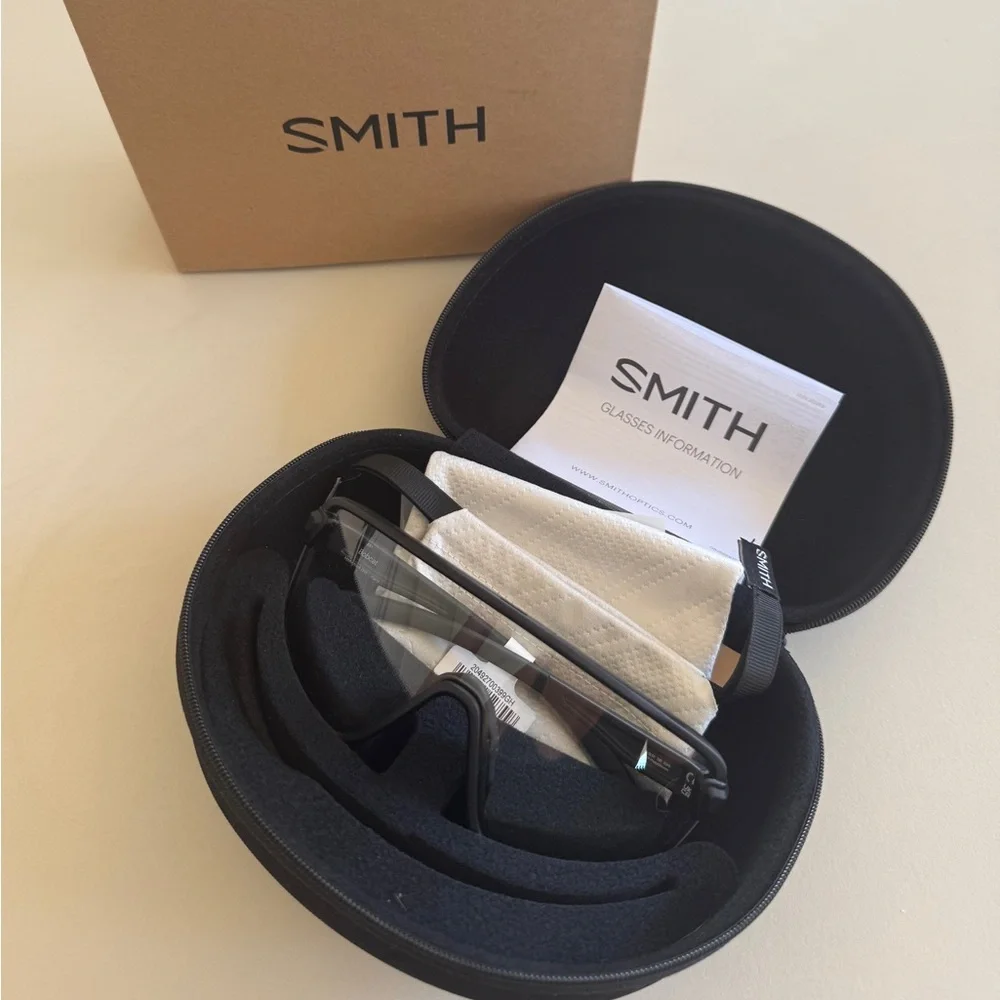 Smith Bobcat Sunglasses Black w/Clear Lens NWT - Picture 1 of 5